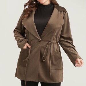 BloomChic Brown Drawstring Waist Jacket SIZE 14/16 LISTED AS 1X